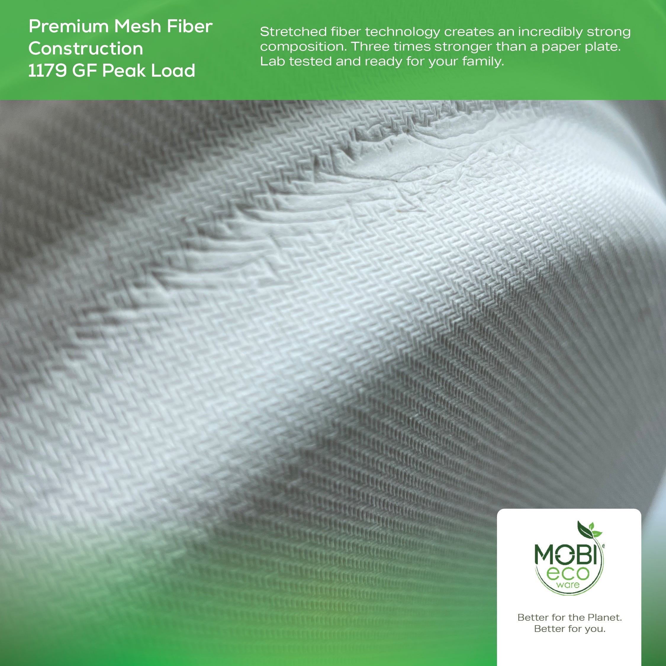 MOBI Ecoware 10" Biodegradable Bagasse Heavy-Duty Disposable Dinner Plates (25-Pack)