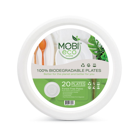 Mobi Ecoware 100% biodegradable and Compostable 8.5in Plate